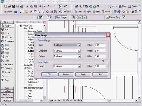 revit view range plan region