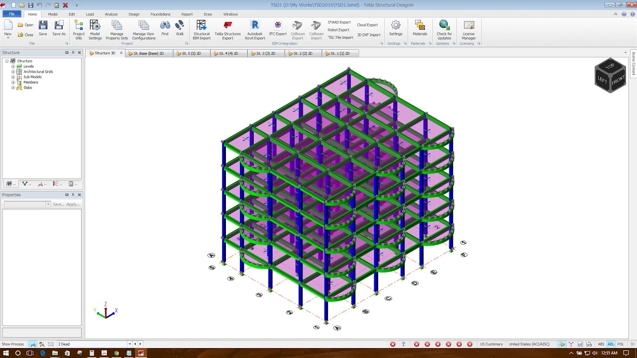 Modeling In Tekla Structural Designer 2016 Part2 Revit News