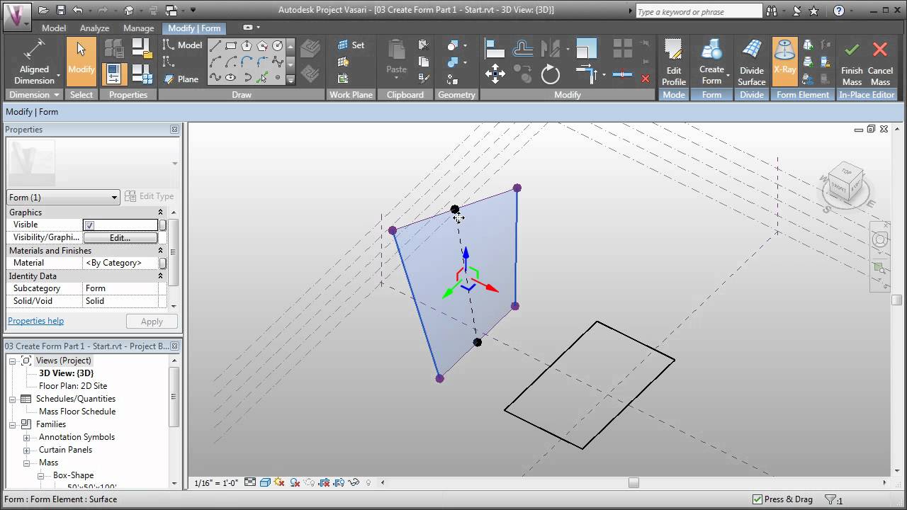 Vasari Advanced Skills - Create Form Part 1 - Revit news