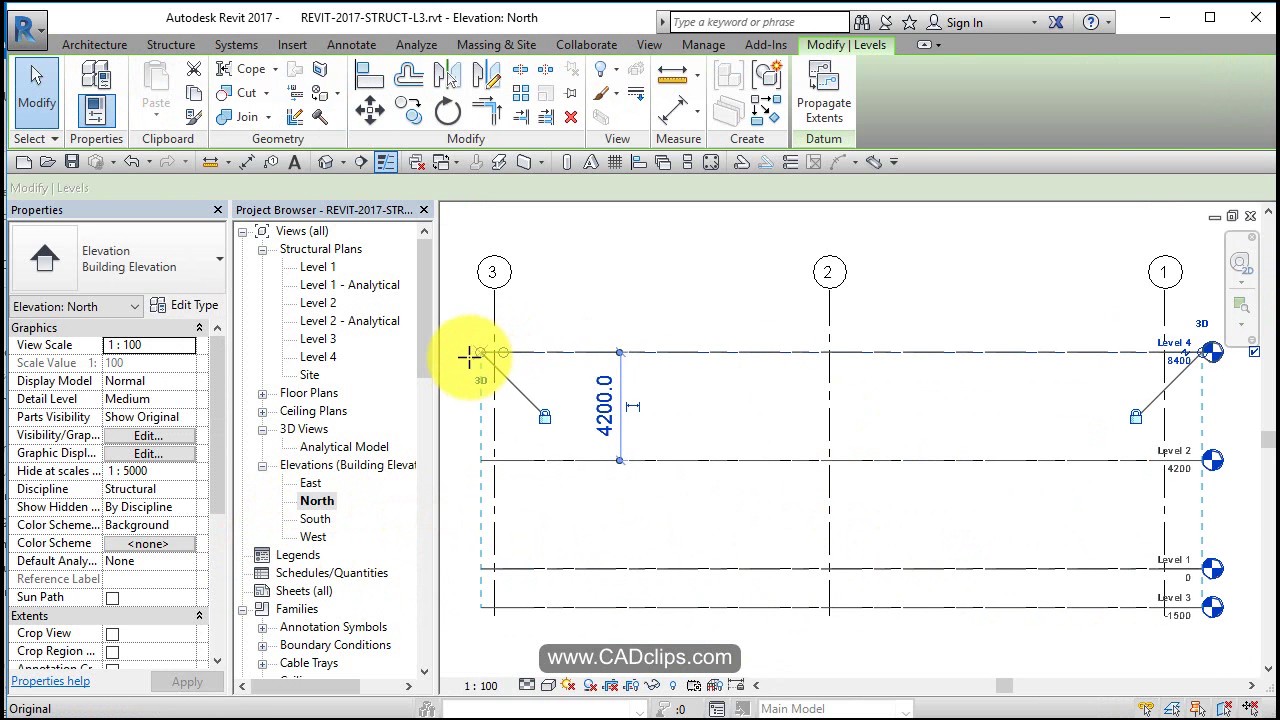 REVIT STRUCTURAL PROJECT 03 ELEVATION VIEW CLEANUP AND DIMENSIONS ...