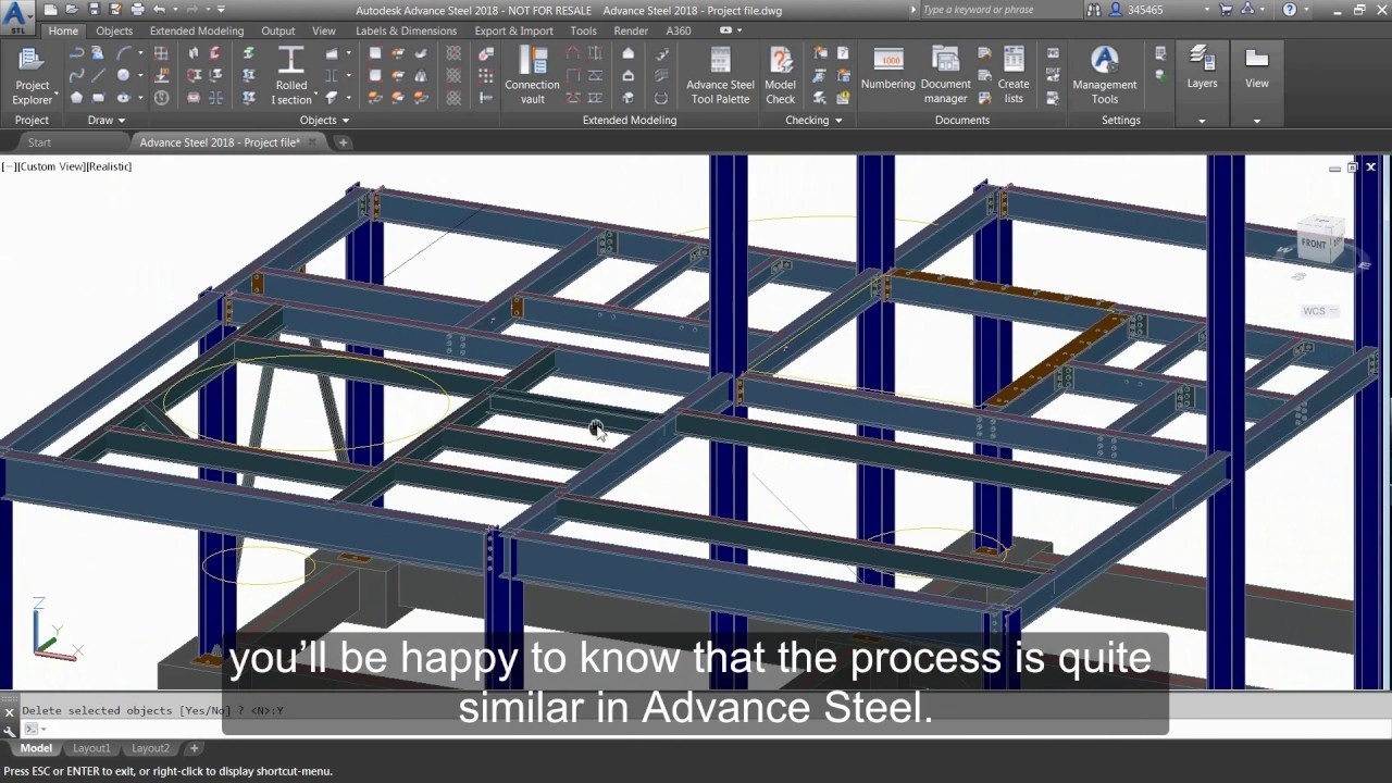 Getting Started with Advance Steel: Part 2 - Creating floor steel ...