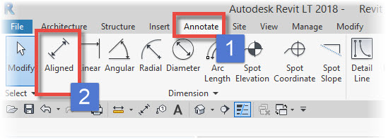 how to show dimensions in autodesk revit 2018