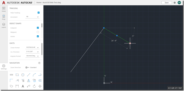 AutoCAD Web App - Create New Drawing