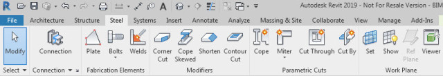 Revit 2019 - Steel Detailing Ribbon