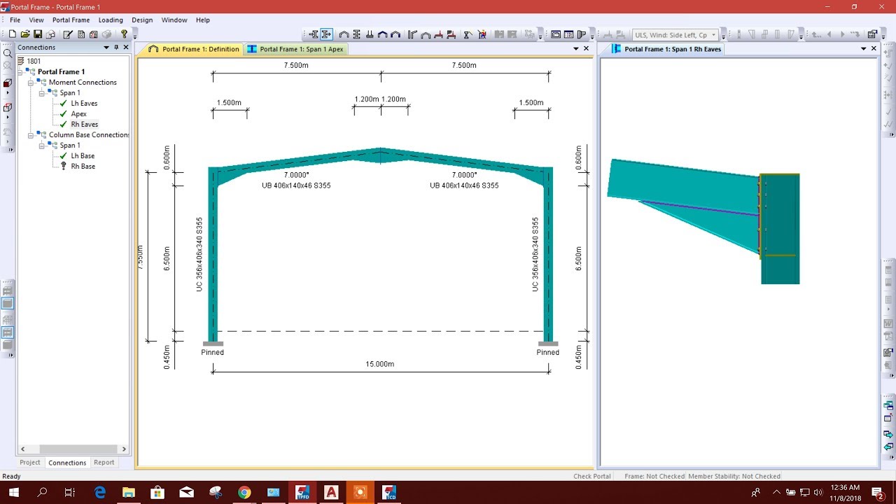 free portal frame design software