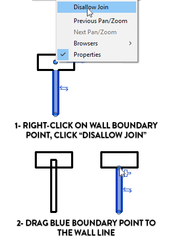 revit wall join show display miter