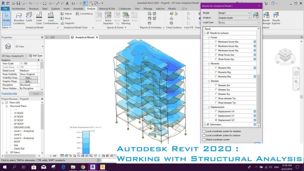 Autodesk Revit 2020 العمل مع مجموعة أدوات التحليل الهيكلي أخبار