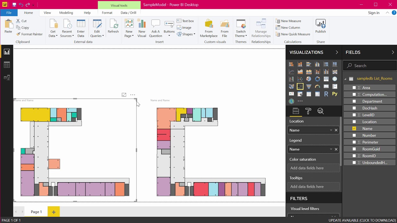 Export Revit Rooms for use in a Power BI Shape Map Visual - Revit news