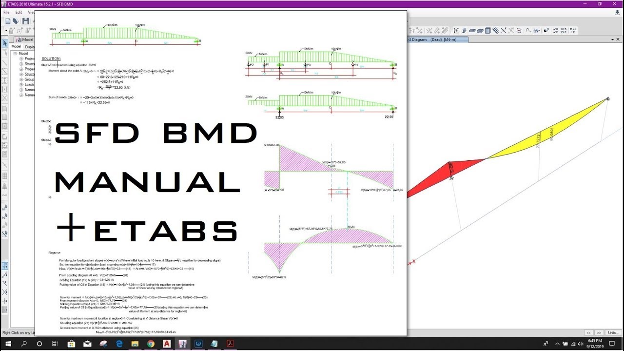 SFD BMD using Direct Integration Method and Verifying with Etabs - Revit news