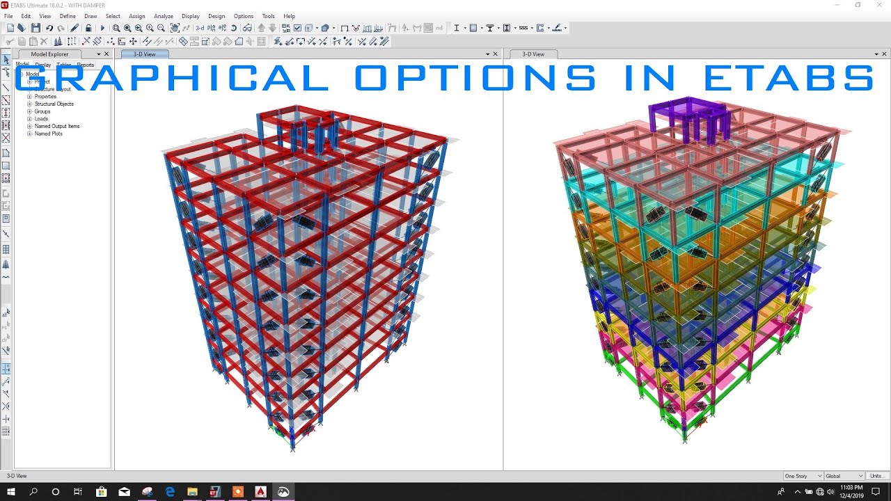 Model View Or Graphical Options In Etabs V18 - Revit News