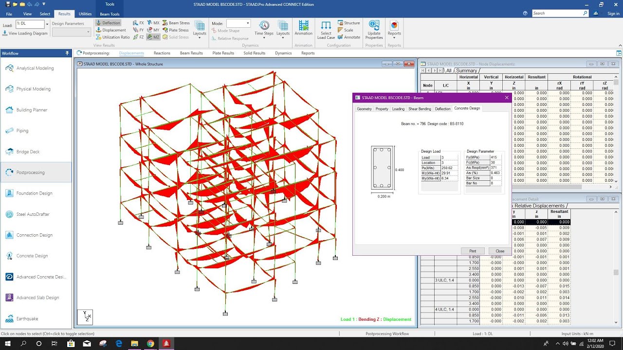 Three Storied Building Analysis & Design in Staad Pro using BS Code ...