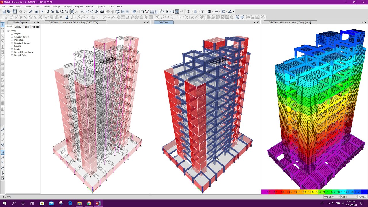 Multi-storied Building Design in Etabs v18 | IS 456:2000 | Part-2