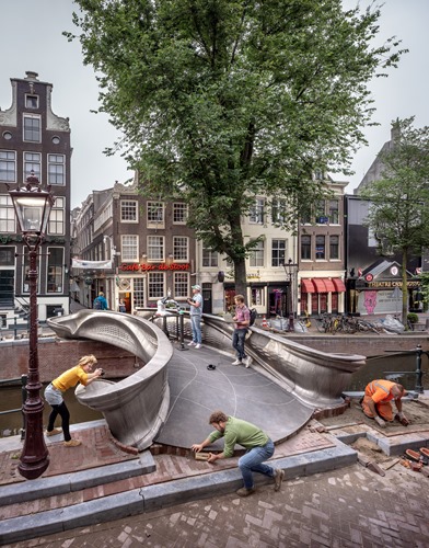 Brug Stoofsteeg Amsterdam, MX3D, JorisLaarmanLab. Oudezijds Achterburgwal.